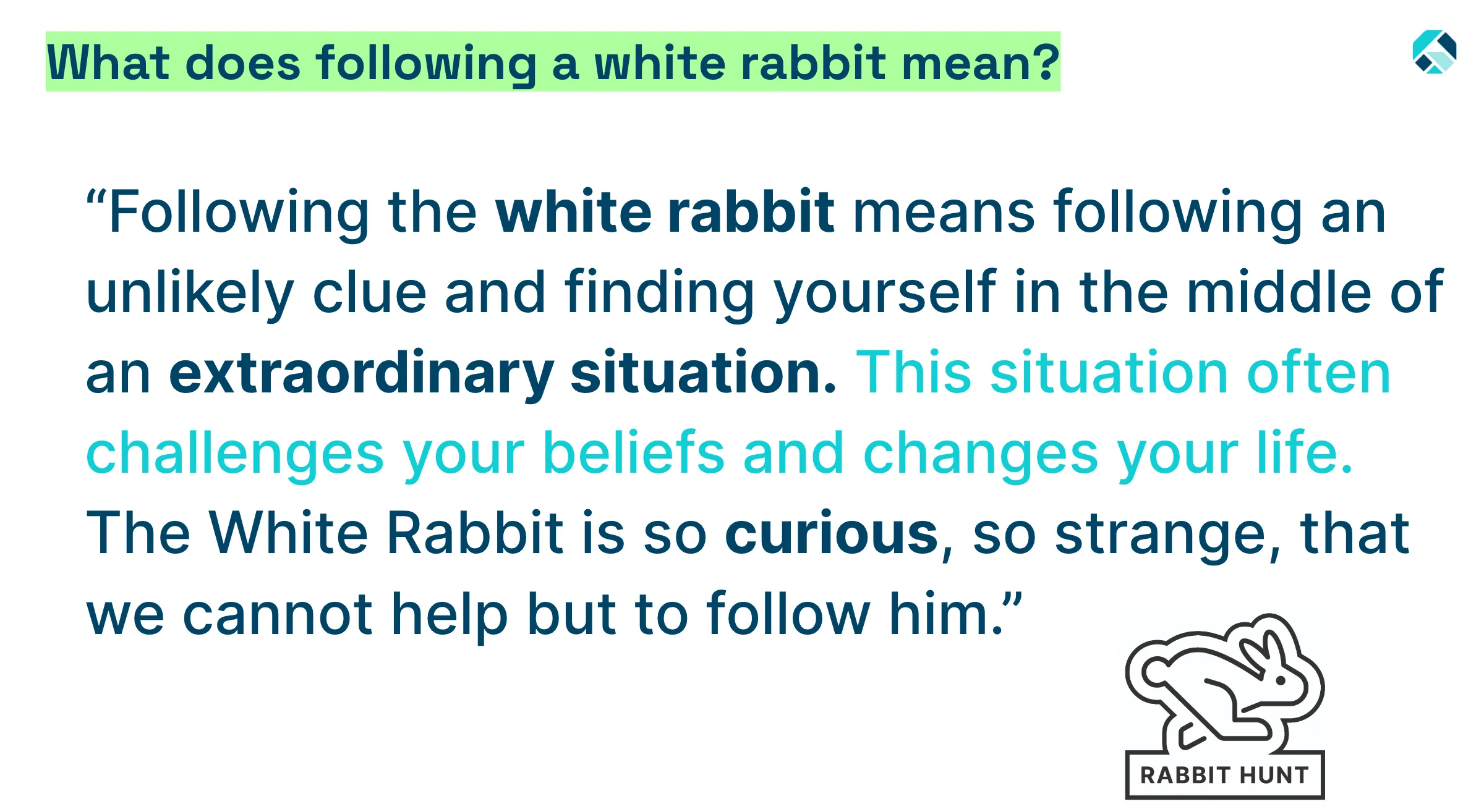 Meaning of rabbit hunt