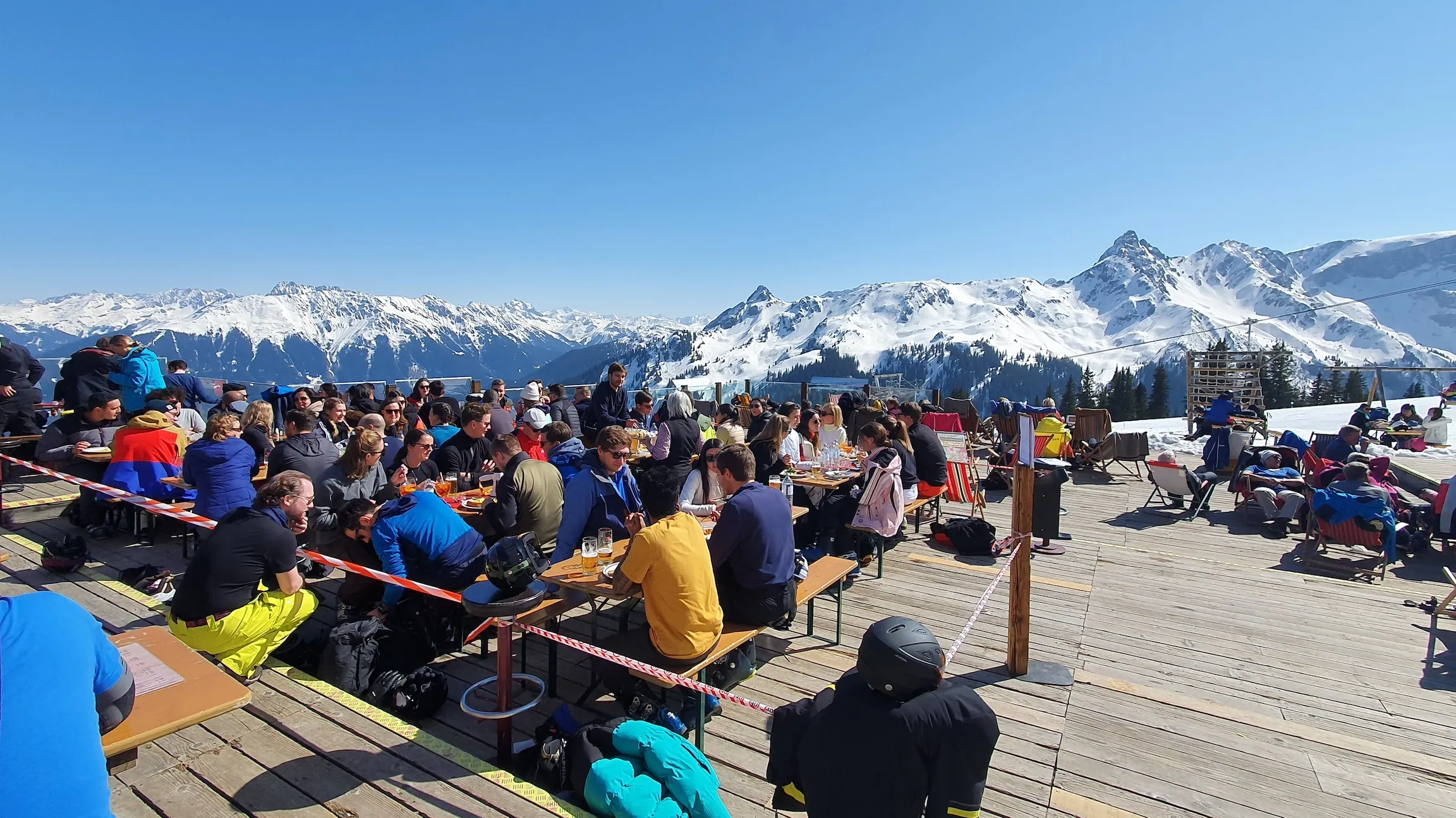 Alascians having lunch on a mountain